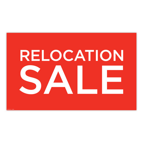 Shop for Shops Poster "RELOCATION SALE" Landscape 1000 W x 594mm H(T4439RDWH)