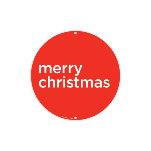 Shop for Shops Round double sided poster "merry christmas" Double Sided 400mm DIA(T4716RDWH)