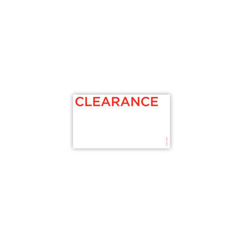 Shop for Shops Display Ticket "CLEARANCE" Landscape Double Sided 120 W x 67mm H(T3626.1WHRD)