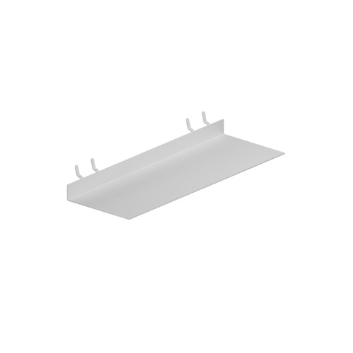 Shop for Shops Slimline metal shelf for slatwall, slatmesh and metal peg 250 W x 100 mm D(S2550WTS)
