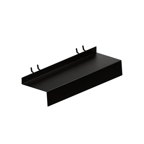 Shop for Shops Slimline metal with ticket provision to suit shelf for slatwall, slatmesh and metal peg 293 W x 100 mm D(S2551BKS)