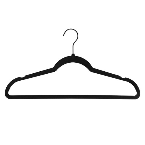 Shop for Shops Flocked velvet space saver top hanger with notches & rail 440 W x 4mm thick(H5100.1BK)