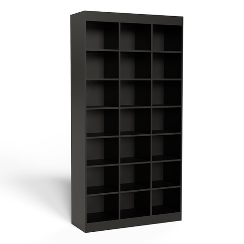 Pigeonhole Unit 3 x 7 cubes -  1167mm W x 400mm D x 2268mm H(M5050BK)