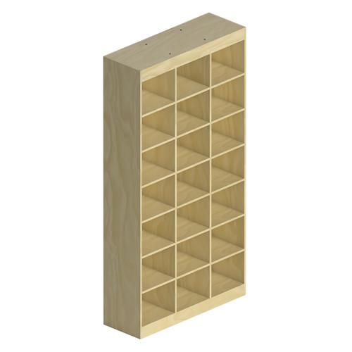 Pigeonhole Unit 3 x 7 cubes -  1167mm W x 400mm D x 2268mm H(M5050PY)