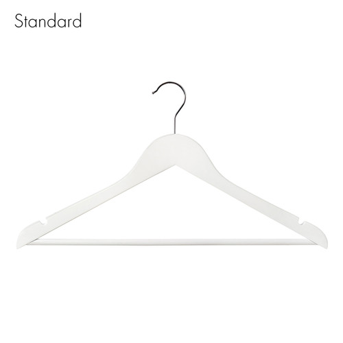 Shop for Shops Wooden hanger standard flat with notches & rail 440 W x 12 mm Thick(HSF2630WH)