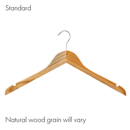 Shop for Shops Wooden hanger standard flat wishbone with notches 440 W x 12 mm Thick(HSF2628BH)