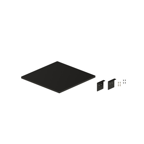 MAXe framed metal drop in base shelf 572 D x 572 W x 18 mm Thick with brackets & shelf pins 600 mm bay(E75606BKS)