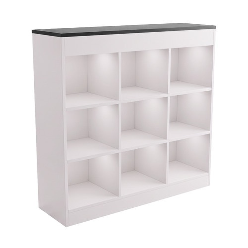 Pigeonhole Unit 3 x 3 cubes with top cover(M5153WHBK)