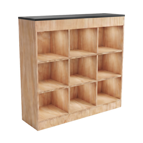 Pigeonhole Unit 3 x 3 cubes with top cover(M5153PYBK)