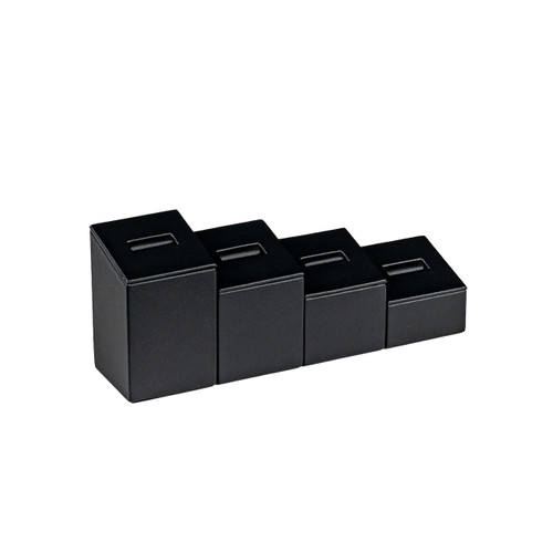 Aura Set of 4 Ring Slot Display Stands  50 W x 50 D x 41 - 83 mm H(J5209BLK)