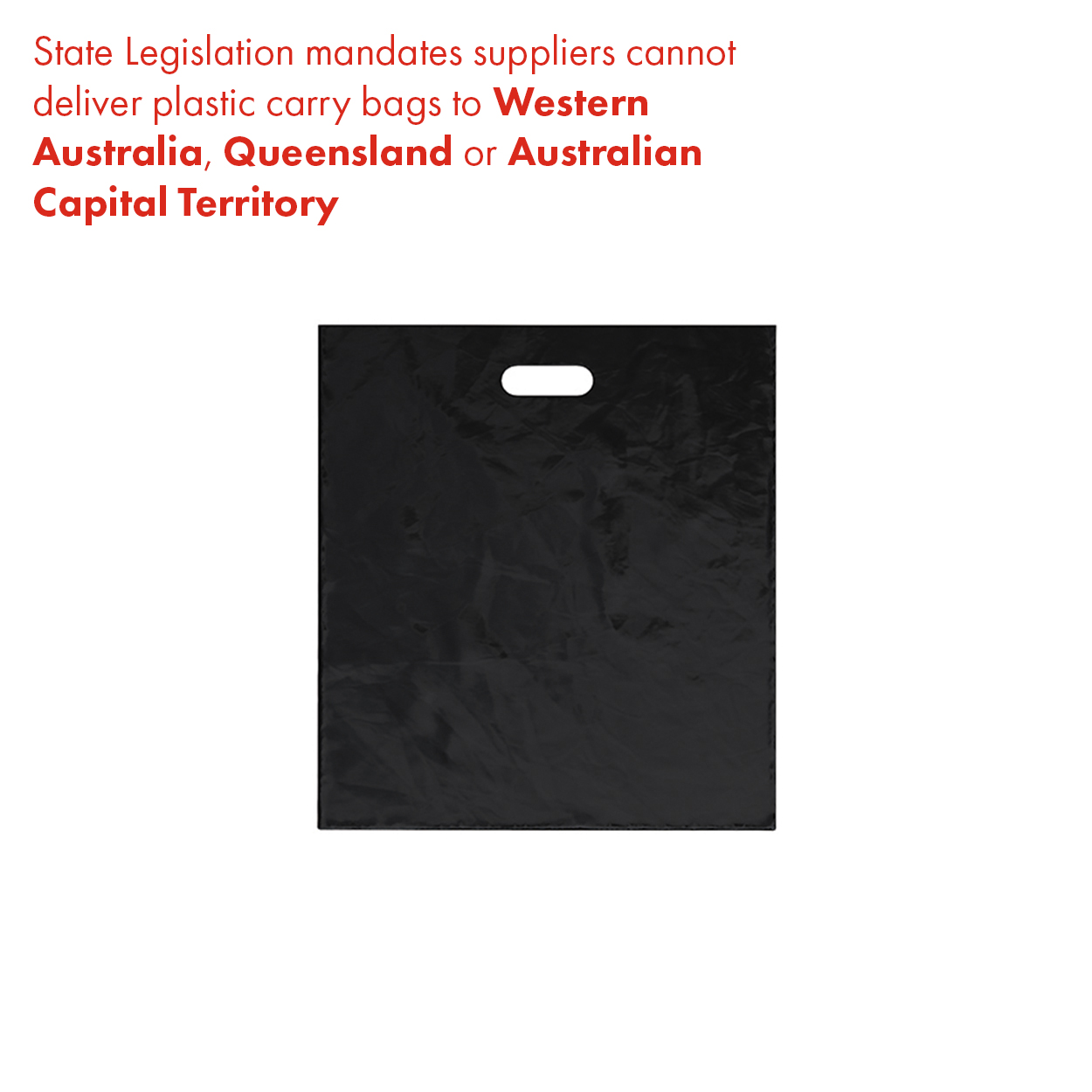 Shop for Shops Plastic carry bag large with die cut handle 435 W x 480 mm H 50 micron(A8207BK)