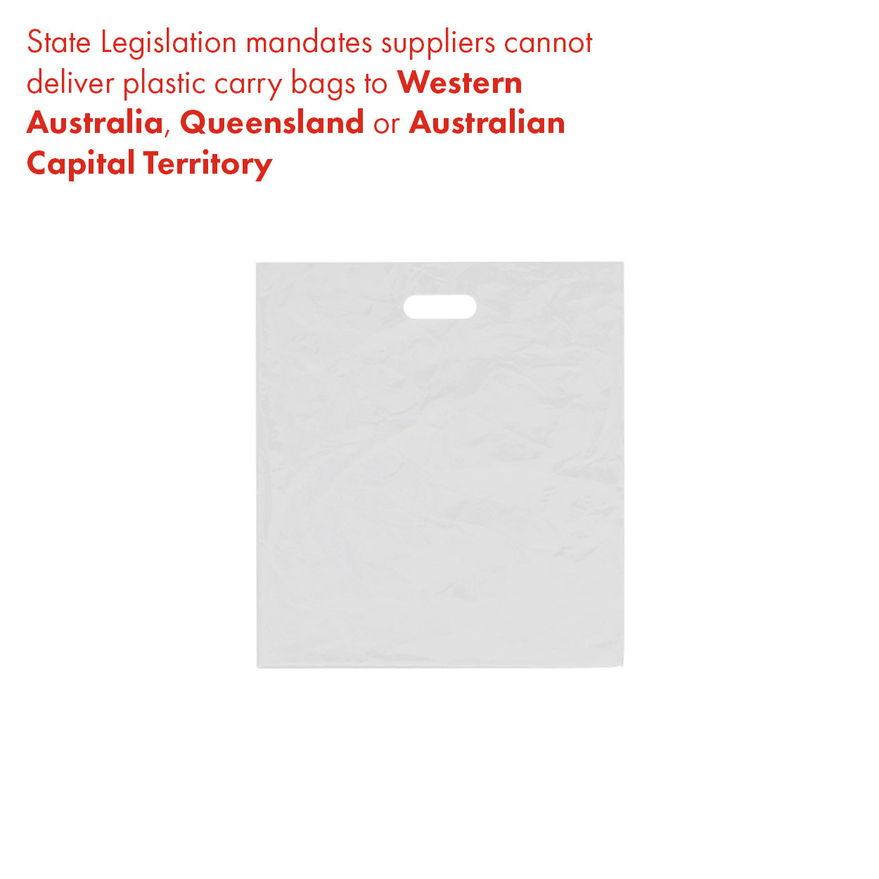 Shop for Shops Plastic carry bag large with die cut handle 435 W x 480 mm H 50 micron(A8207WH)