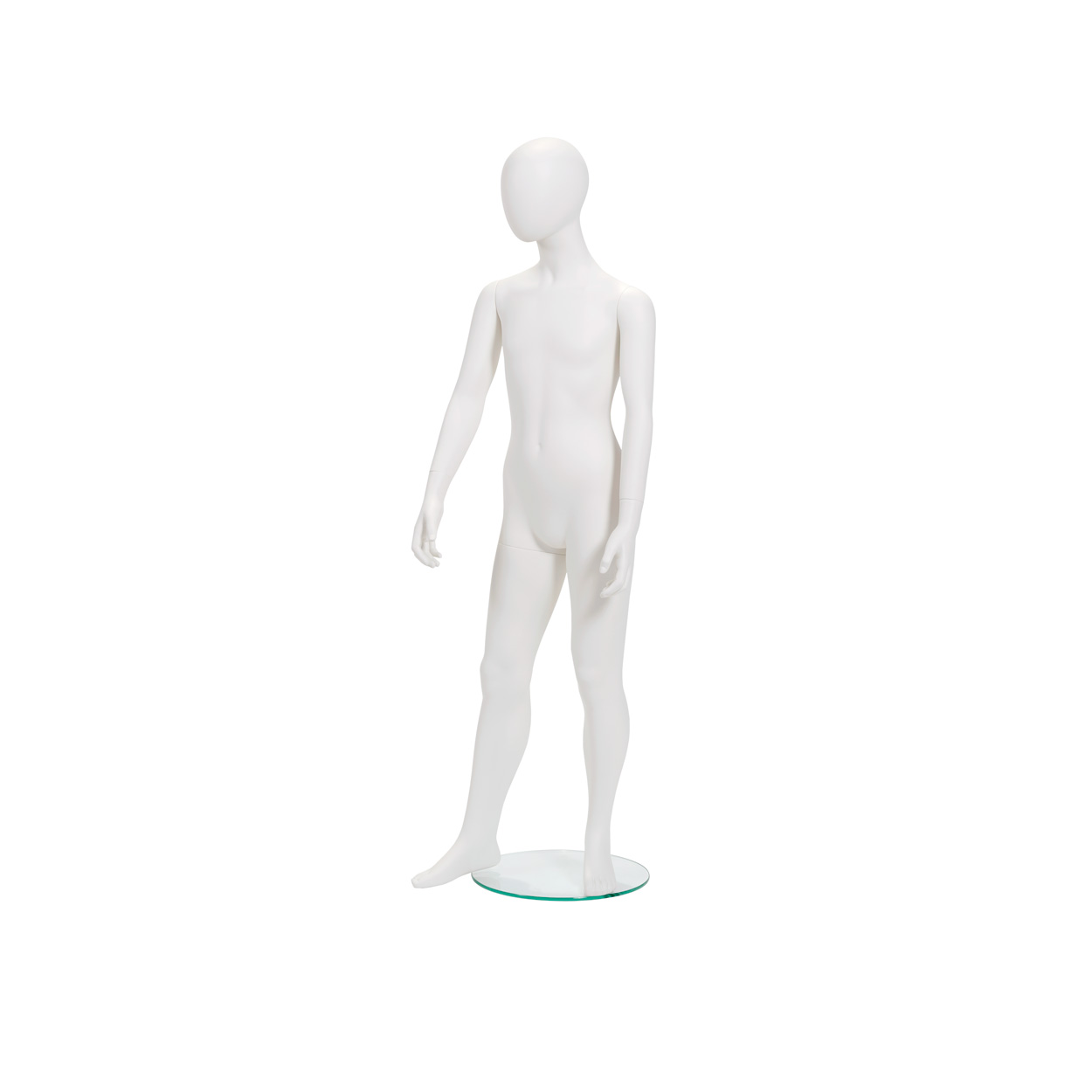 Shop for Shops Kids style mannequin age 10 with abstract head and base HT=1420, C=650, W=570, H=690 mm(B8585SW)