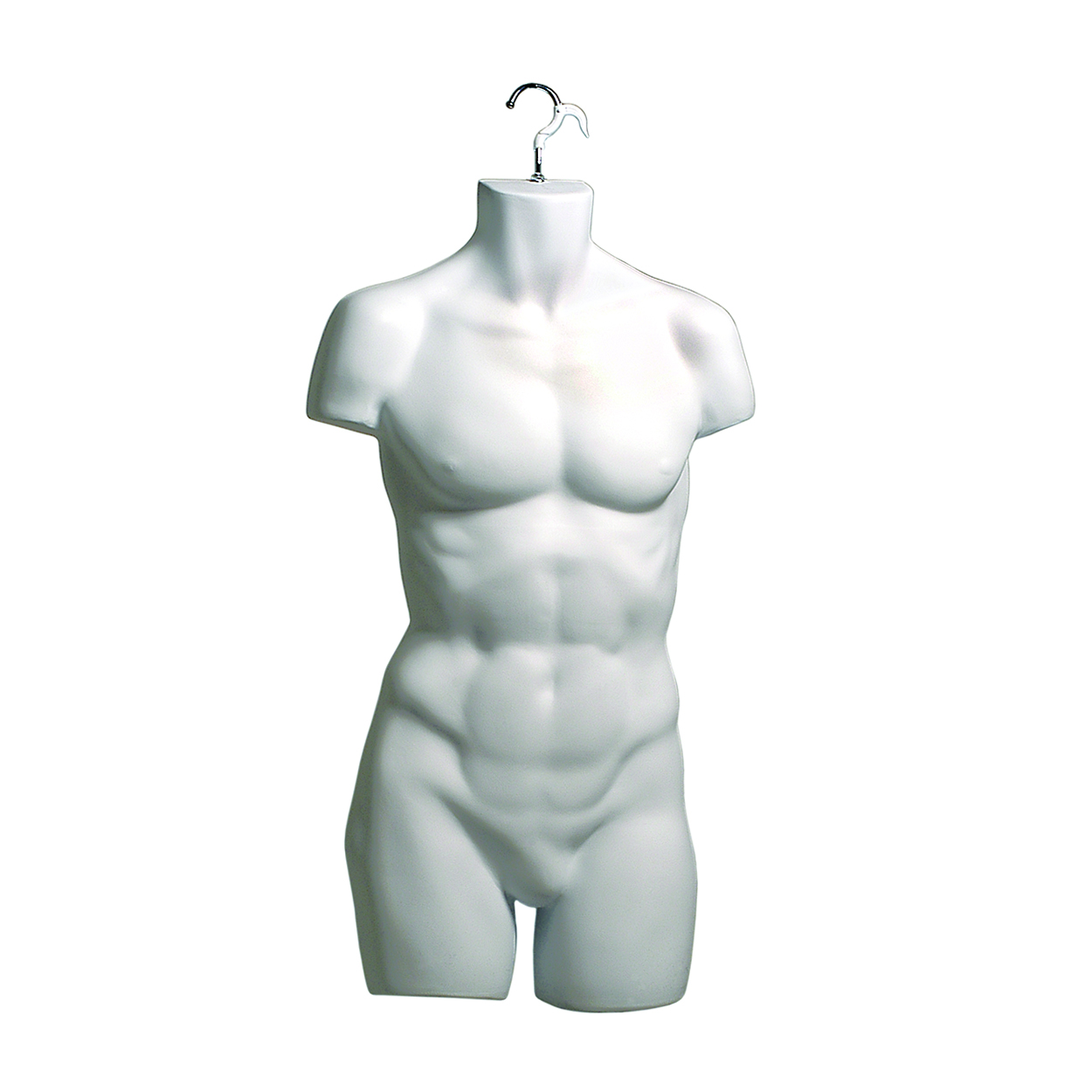 Shop for Shops Male M-L torso front with hanging hook 865 mm H(B9034WH)