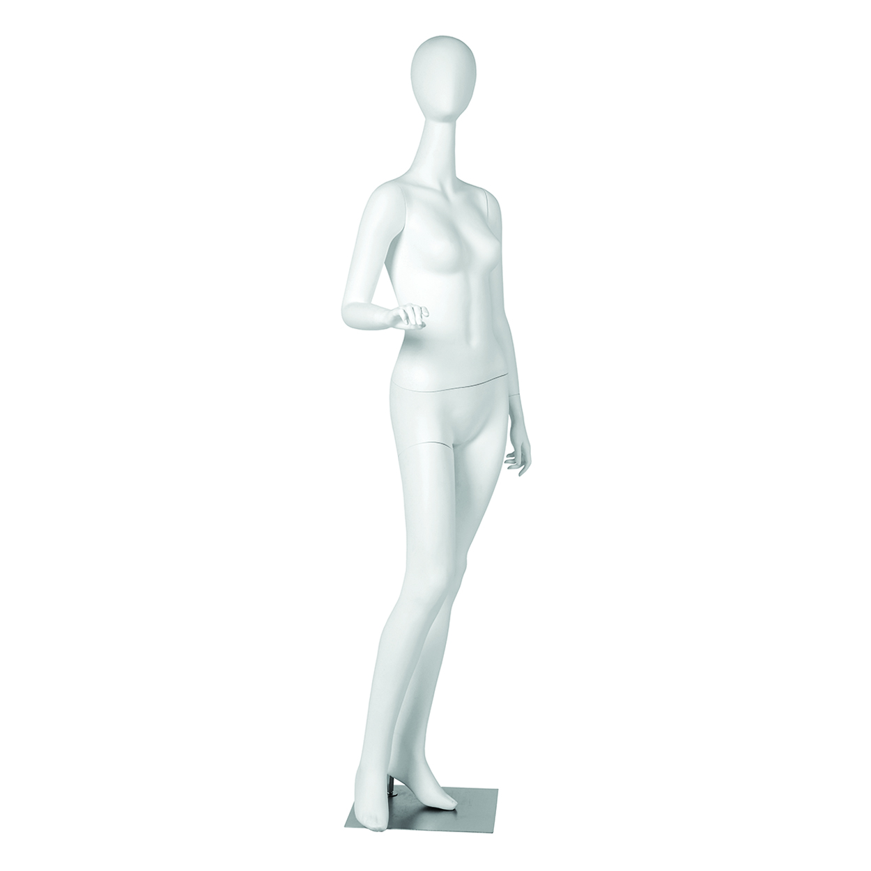 Shop for Shops Fibreglass female mannequin egg head HT=1870, B=830, W=640, H=890 mm(B9401WH)
