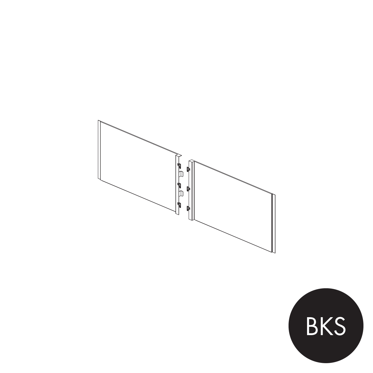 Shop for Shops MAXe end bay inner metal panel set 240 H - 900 mm bay 447 W x 17 mm Thick(E0809.4BKS)
