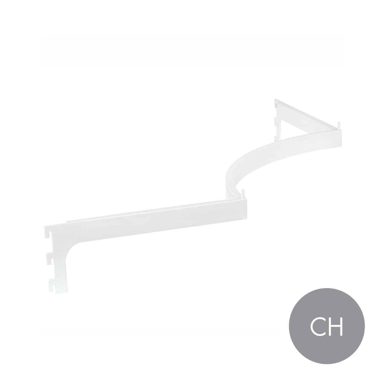 MAXe corner hangrail 600 x 600 mm bay  32 H x 12.7 mm D section(E41266CH)