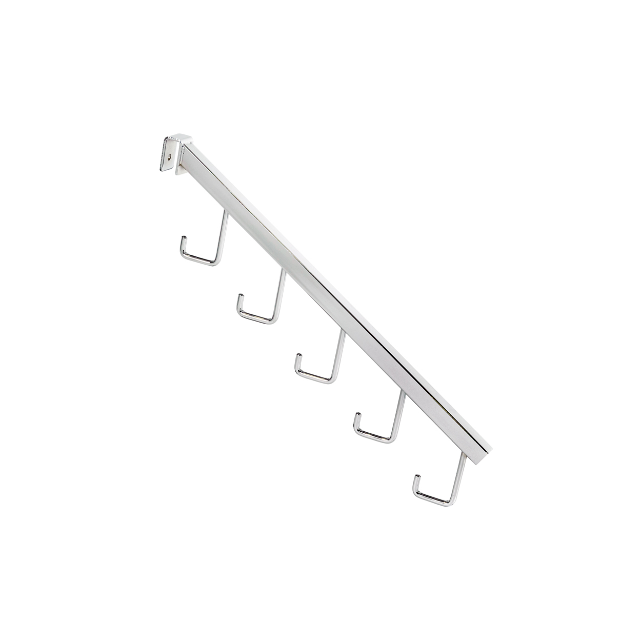 MAXe backrail angled arm with 5 hooks 405 mm D  18 x 18 mm section(E4860CH)