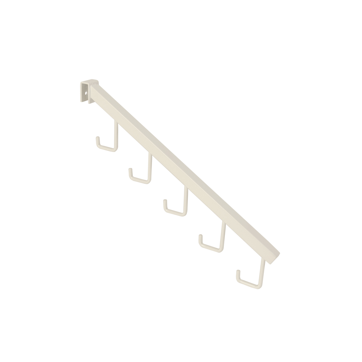MAXe backrail angled arm with 5 hooks 405 mm D  18 x 18 mm section(E4860WTS)