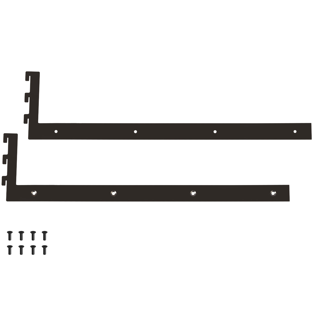 MAXe 30 mm shelf base bracket 500 mm D  30 H x 2.5 mm Thick(E6205BKS)