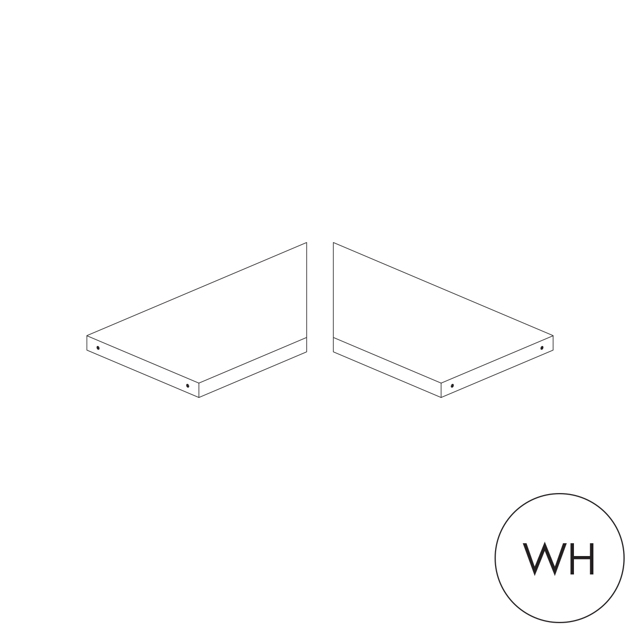 Shop for Shops MAXe 30 mm corner shelf set 600 x 600 bay - 300 mm D 593 W x 30 mm Thick(E6336WH)