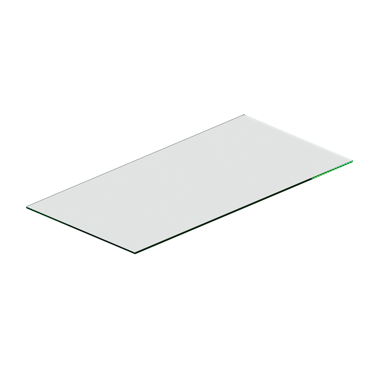 Shop for Shops MAXe 10 mm glass H frame gondola top - large 1330 W x 670 D x 10 mm Thick(E6913.4CG)