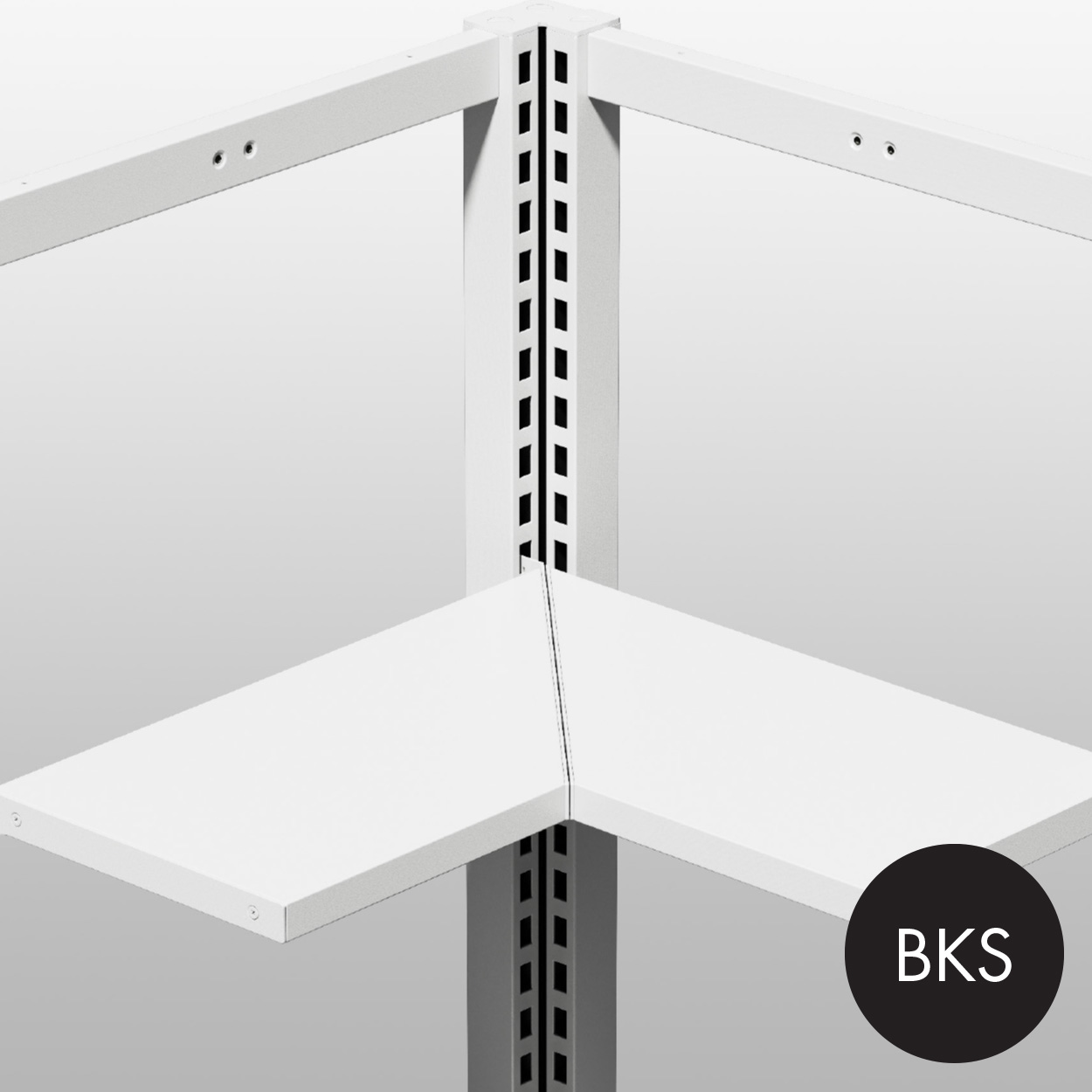 MAXe metal corner shelf set 600 x 600 bay - 400 mm D (E7146BKS)