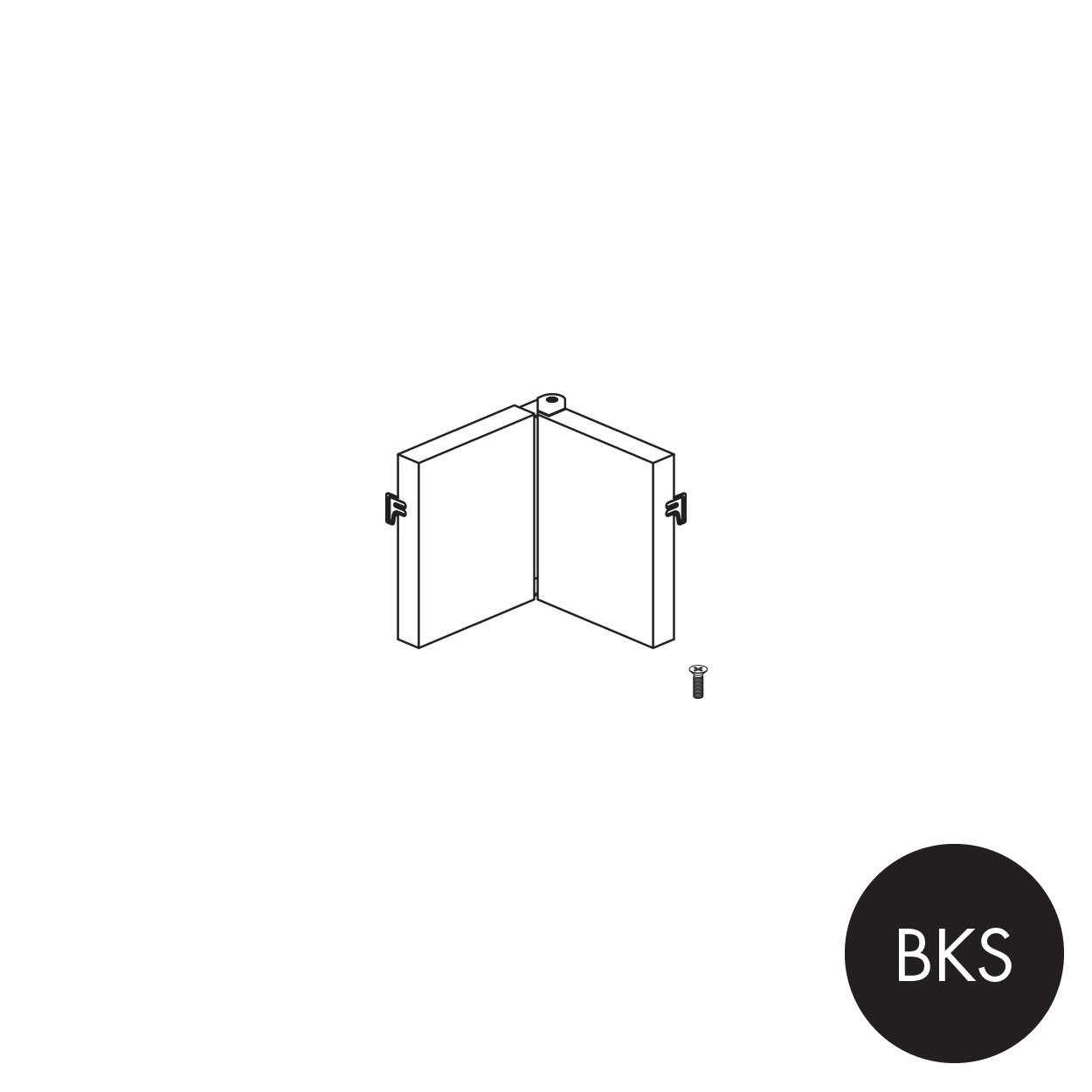 Shop for Shops MAXe metal corner skirt set 600 x 600 bay - 500 mm D 120 H x 18 mm Thick(E8156.4BKS)