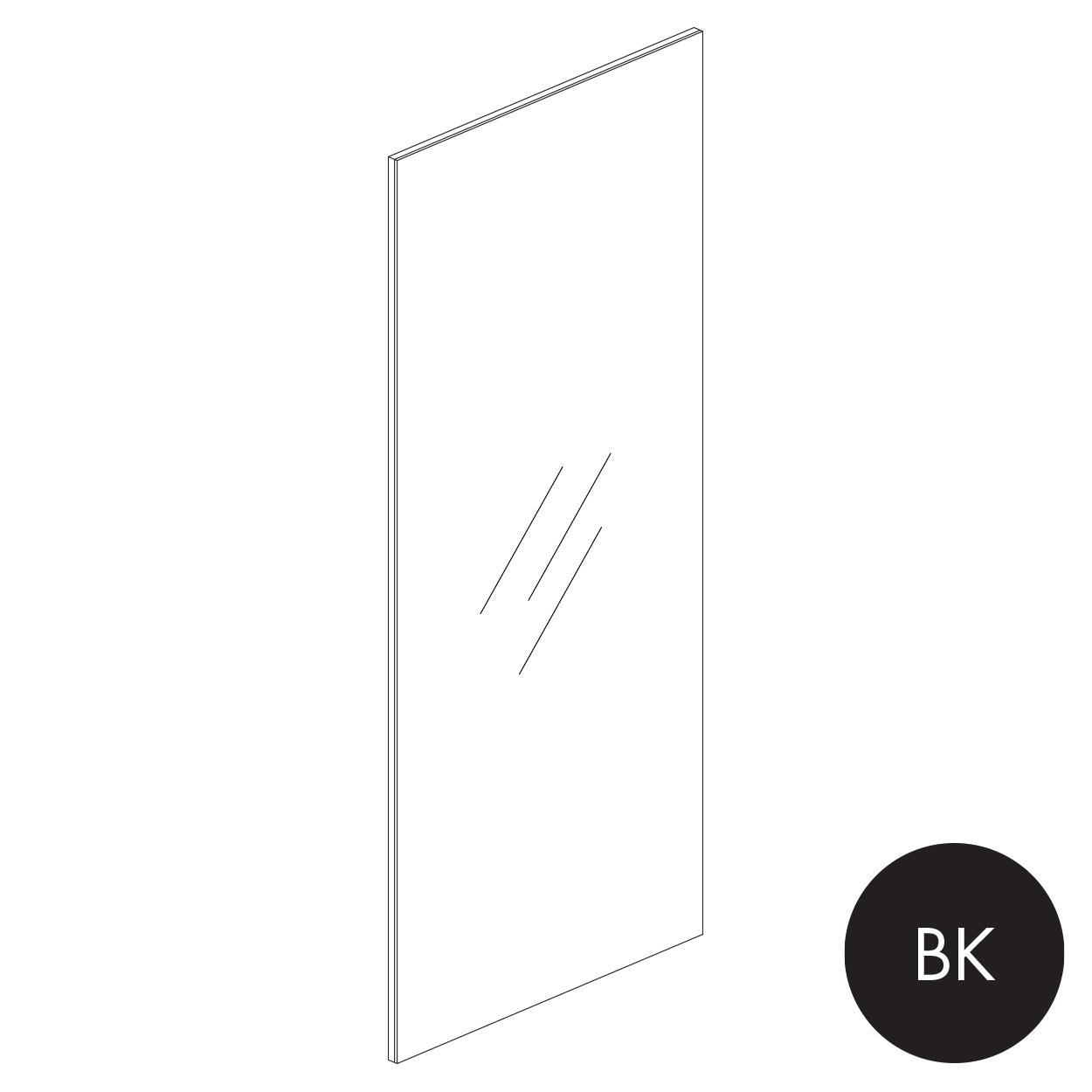 Shop for Shops MAXe mirror panel 1360 mm H 590 W x 18 mm Thick(E8466BK)