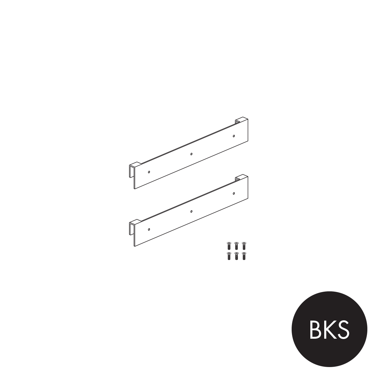 Shop for Shops MAXe mirror panel backrail adaptor set 400 mm W(E8467BKS)