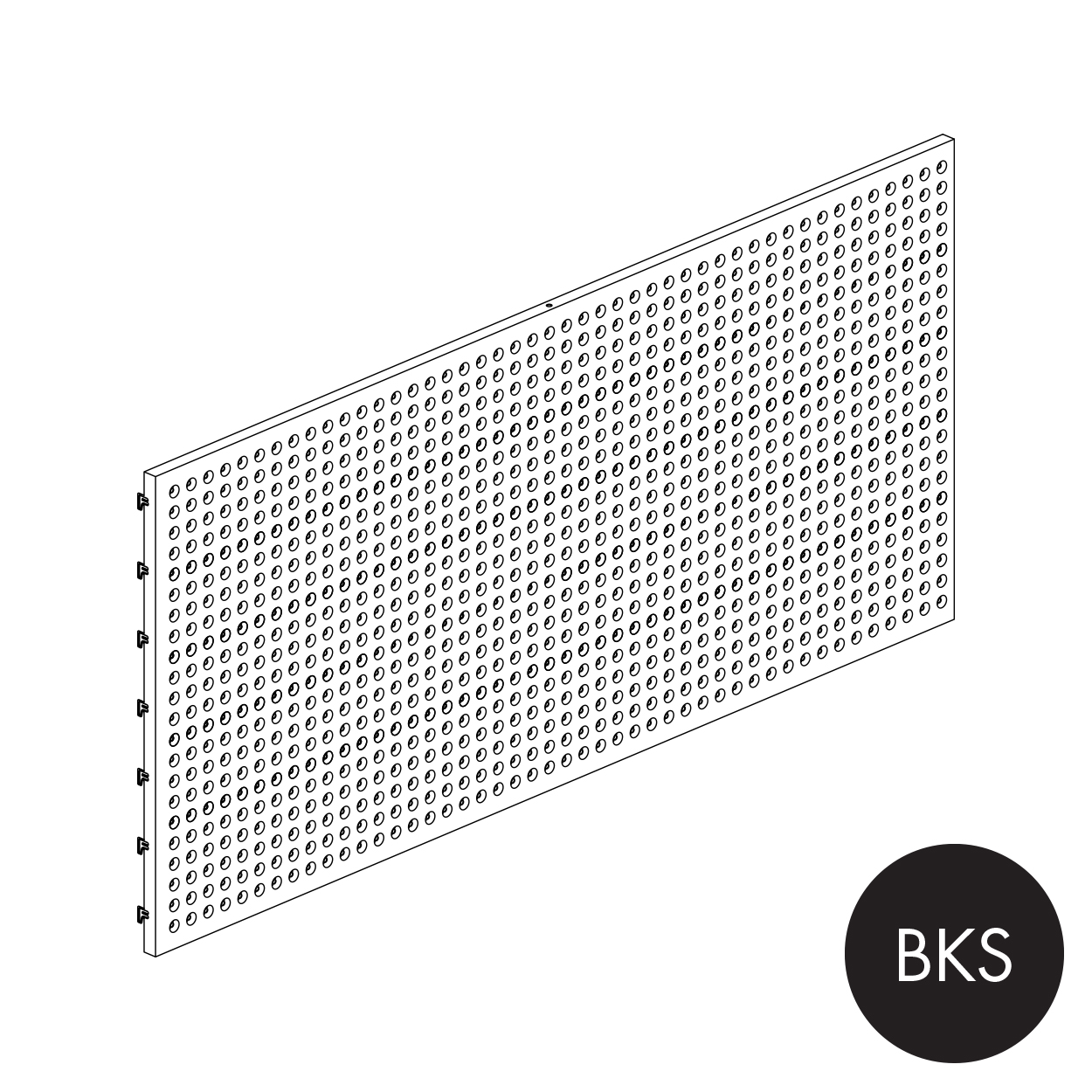Shop for Shops MAXe peg metal panel 560 H - 1200 mm bay 1190 W x 18 mm Thick(E8612.4BKS)
