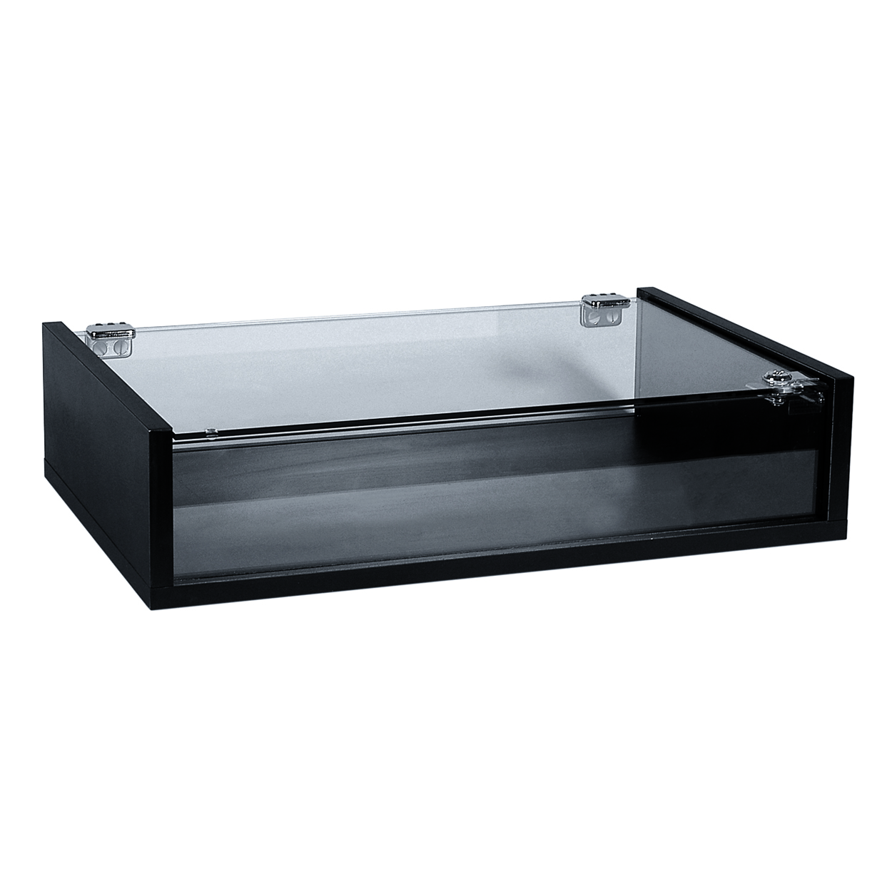 Counter top display case with lockable glass top  390 D x 590 W x 138  mm H(F1900BK)