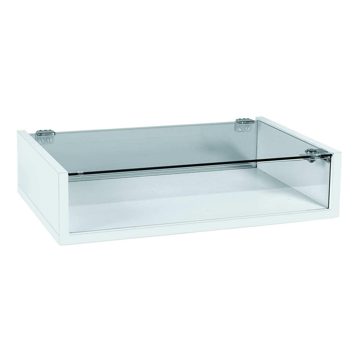 Counter top display case with lockable glass top  390 D x 590 W x 138 mm H(F1900WH)