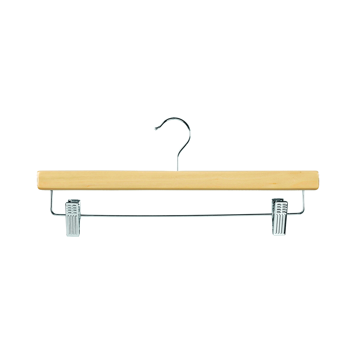 Shop for Shops Wooden hanger premium flat with adjustable clips 380 W x 12 mm Thick(H2629BH)