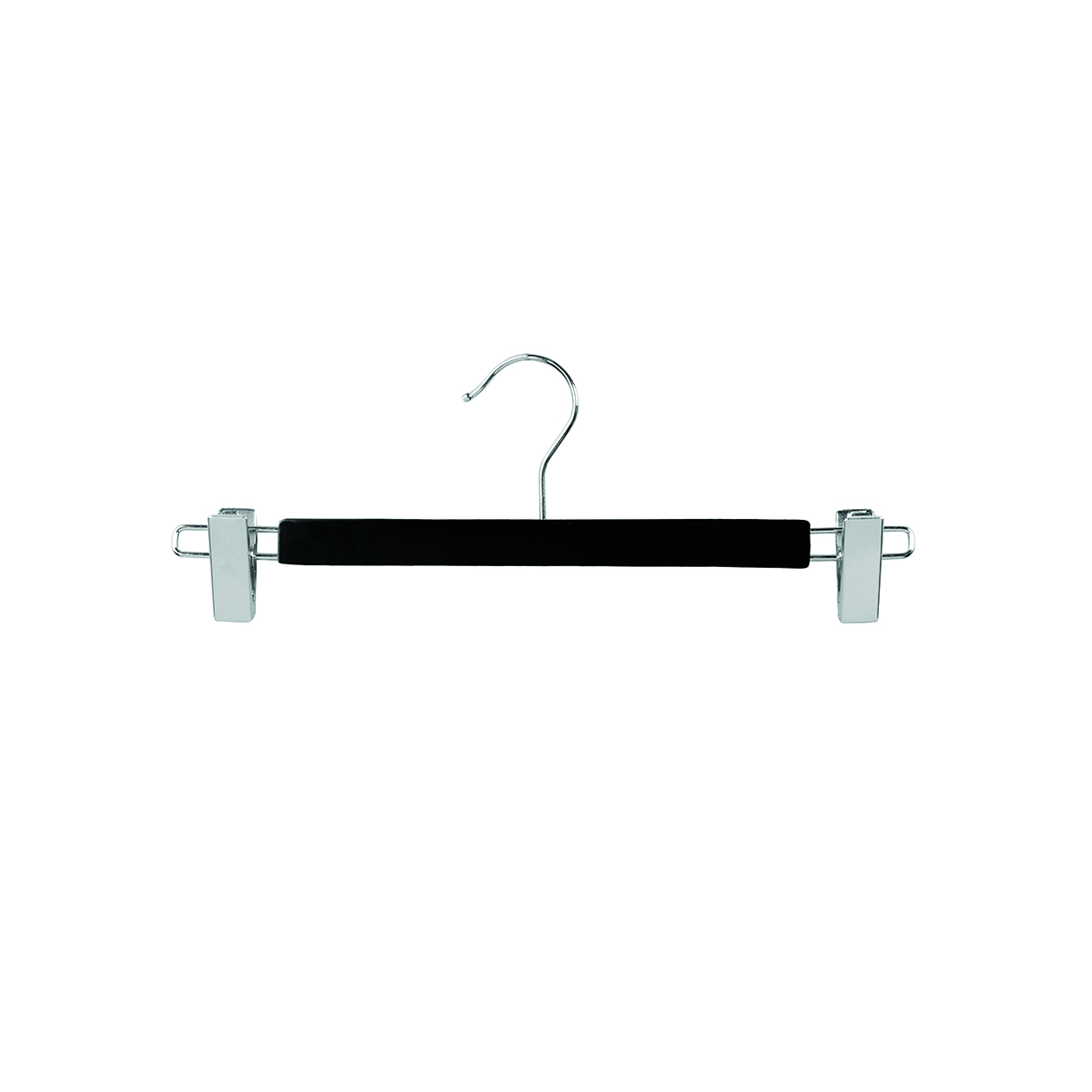 Shop for Shops Wooden hanger premium flat with clips at ends 330 W x 12 mm Thick(H2634BK)