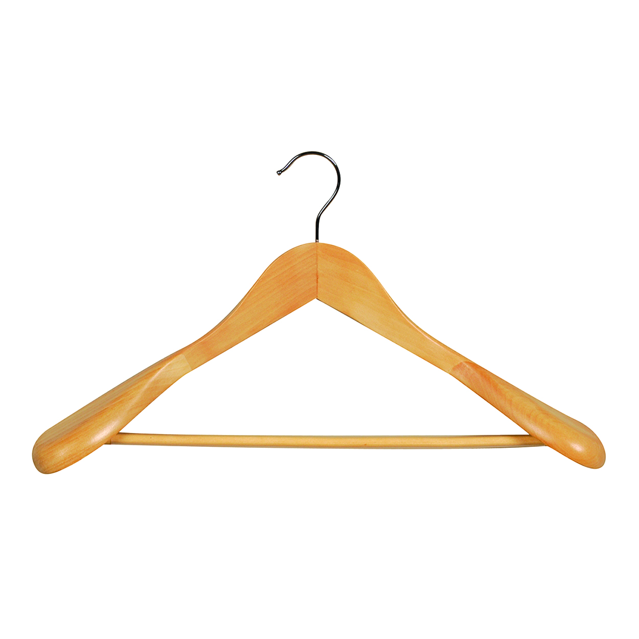 Shop for Shops Wooden hanger premium contoured for suit with formed shoulders & rail 450 W x 14 mm Thick(H2635BH)