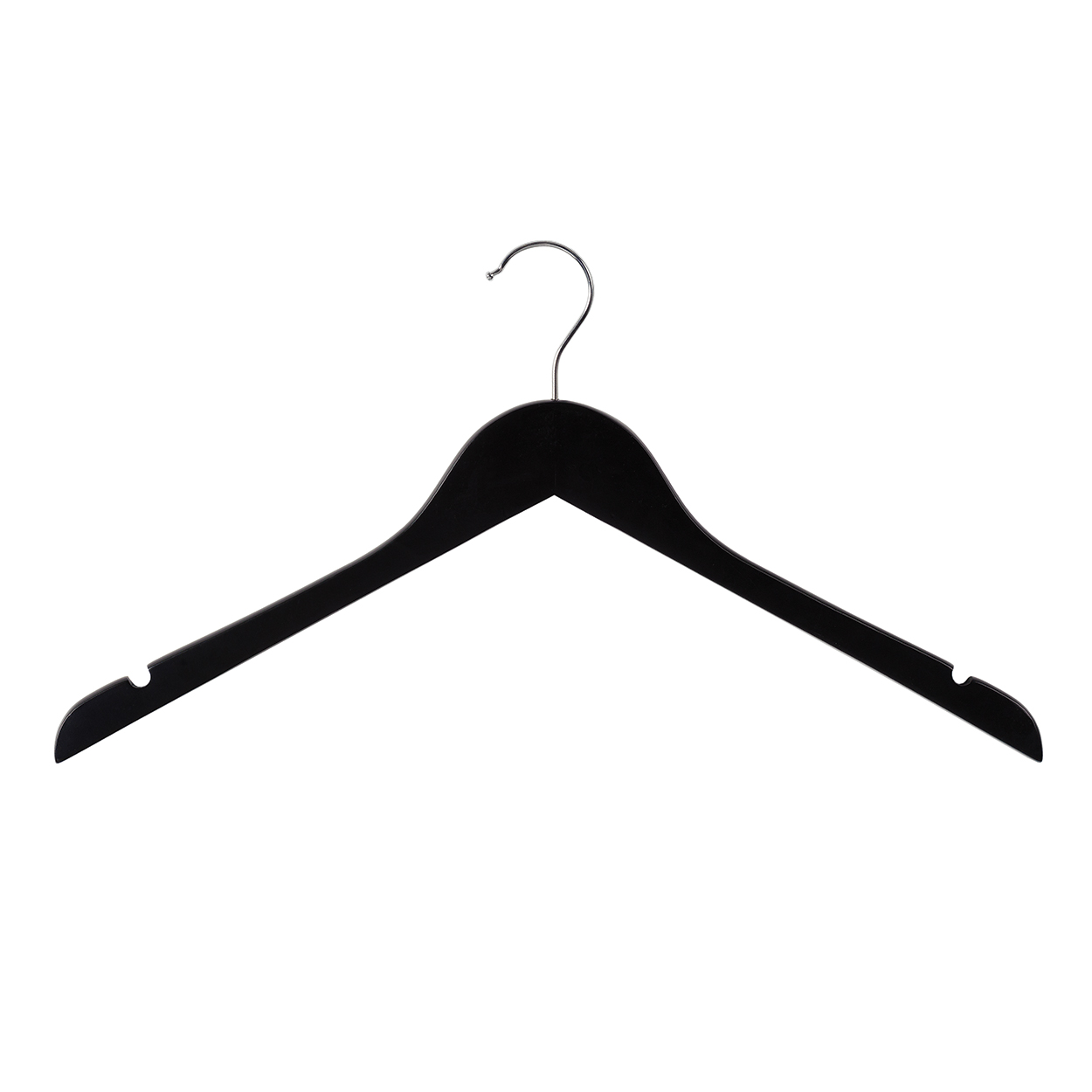Shop for Shops Wooden hanger slimline flat wishbone with notches 440 W x 10 mm Thick(H2642BK)