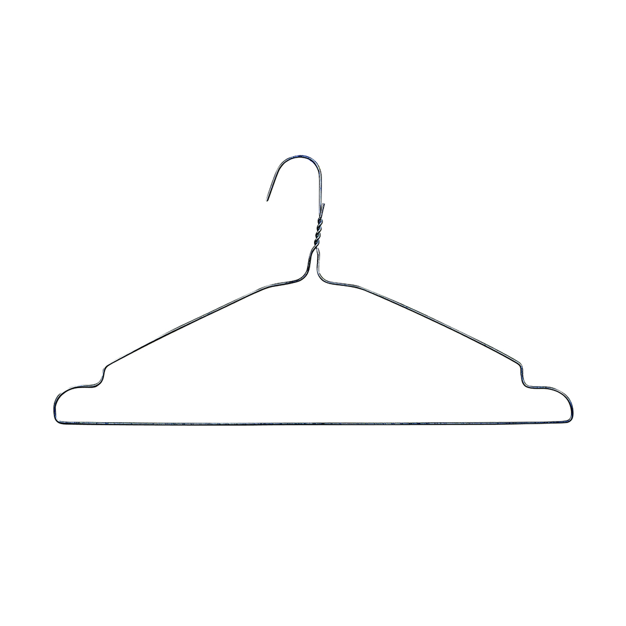 Shop for Shops Dry cleaner style metal wire hanger with notches 410 W x 2 mm DIA(H3108SC)