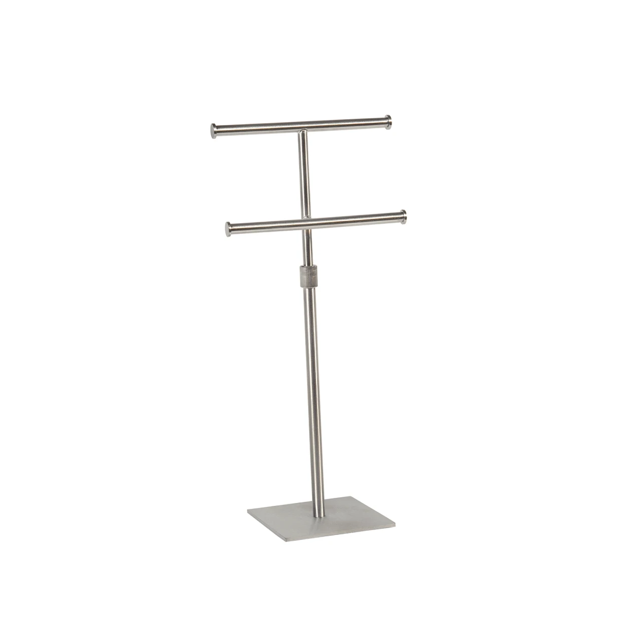 Two tier hanging jewellery display with adjustable height  150 mm sq base 300-570 mm Adj H(M2832SC)