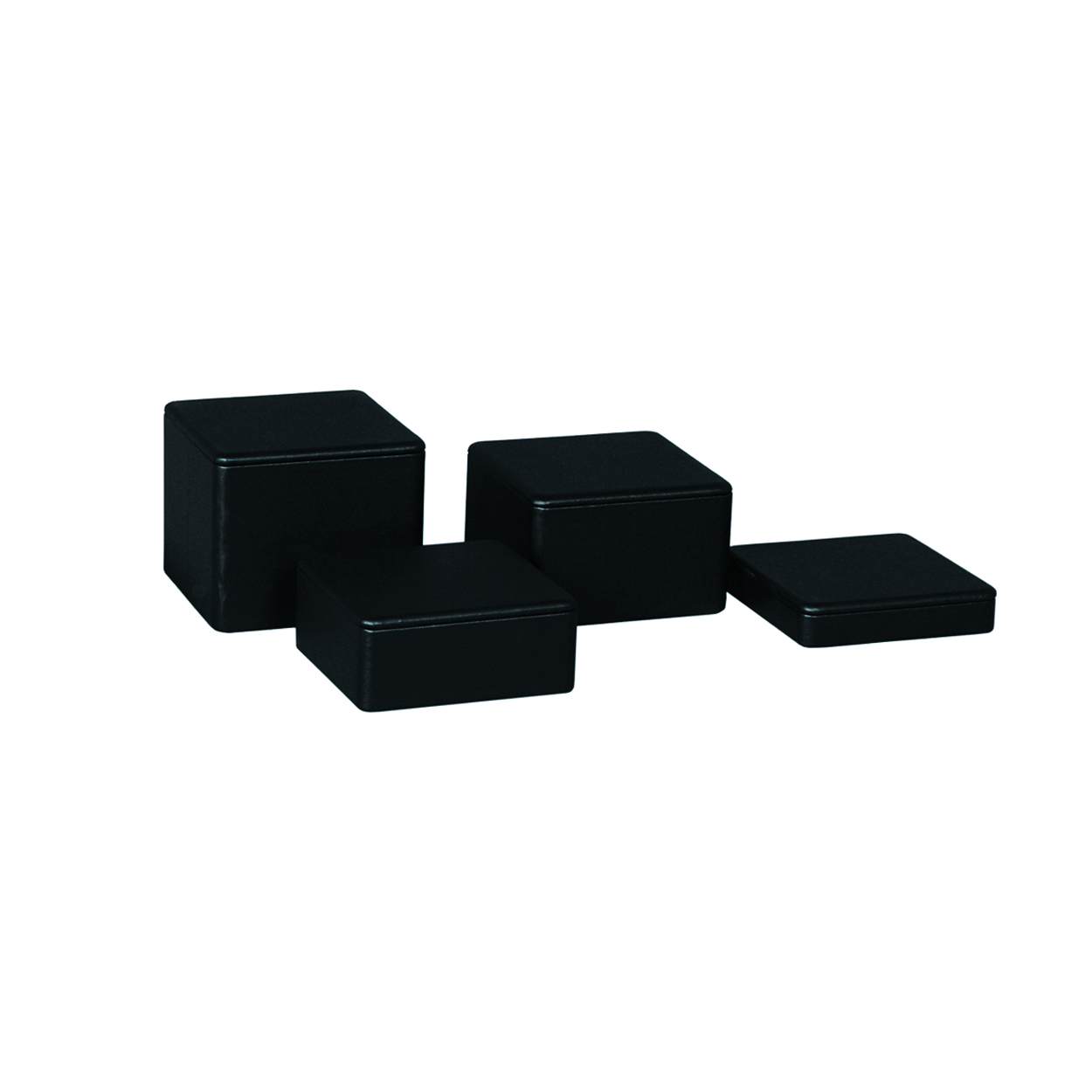 Shop for Shops Leatherette square riser set of 4 heights 120 mm sq 105, 80, 50, 30 mm H(M3110BK)
