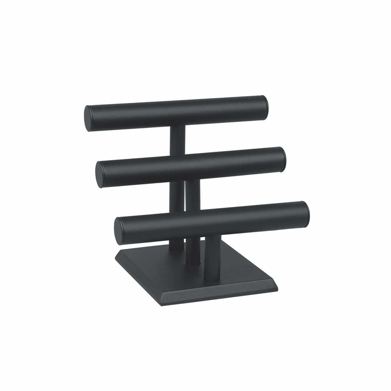 Shop for Shops Leatherette jewellery bar three tier 300 W x 235 D x 260 mm H(M3403BK)
