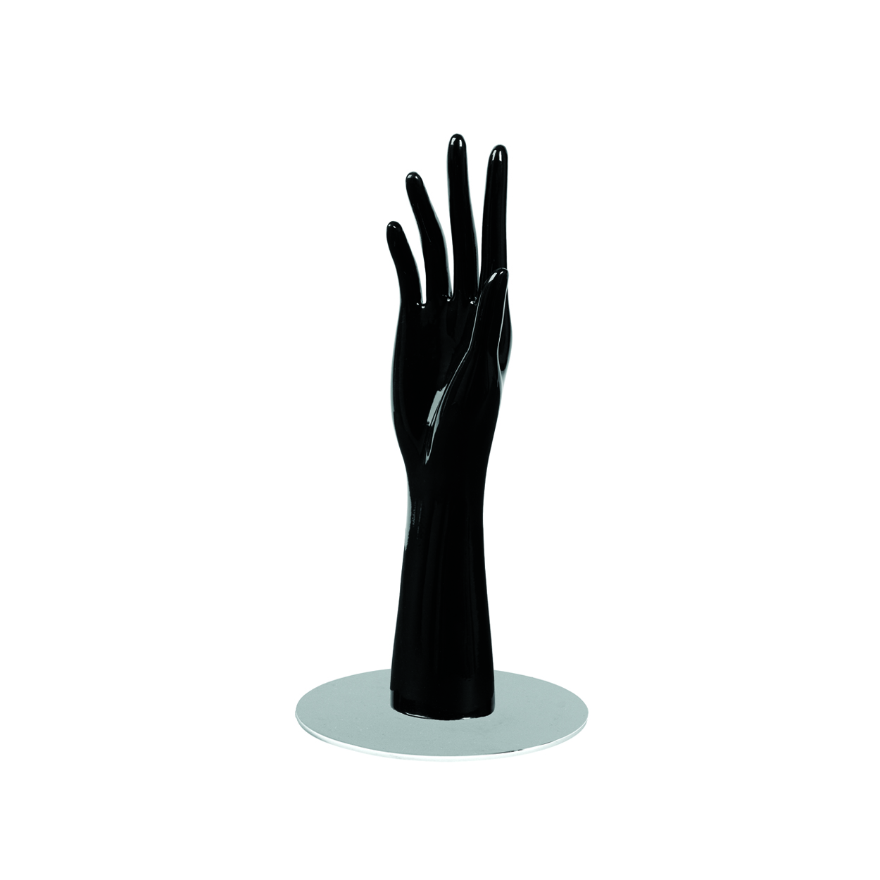 Shop for Shops Female display hand on round chrome base 330 mm H(M3428BK)