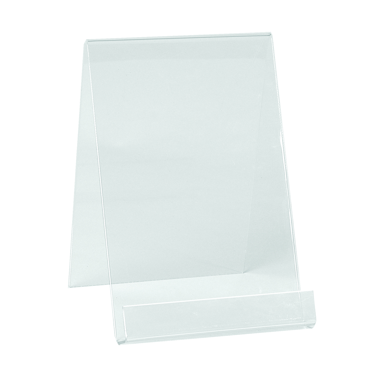 Shop for Shops Angled acrylic display suits A4 with front lip 270 H x 210 W x 200 mm D(M4300CA)