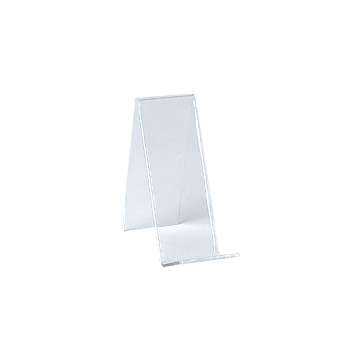 Angled acrylic display   110 H x 50 W x 105 mm D(M4303CA)
