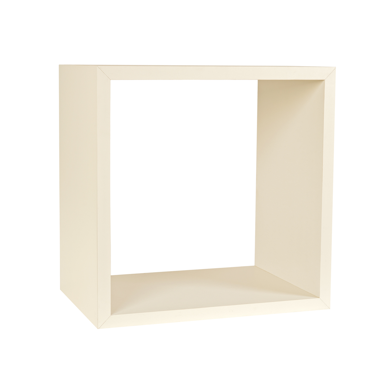 Shop for Shops Large square wooden display cube 597 x 597 x 400 mm D(M5402WH)