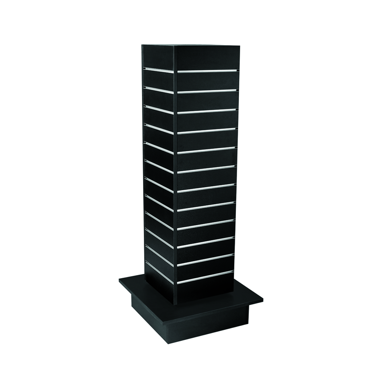 Shop for Shops Slatwall timber laminate square spinner unit 550 Sq Base x 1350 mm H(M8100BK)