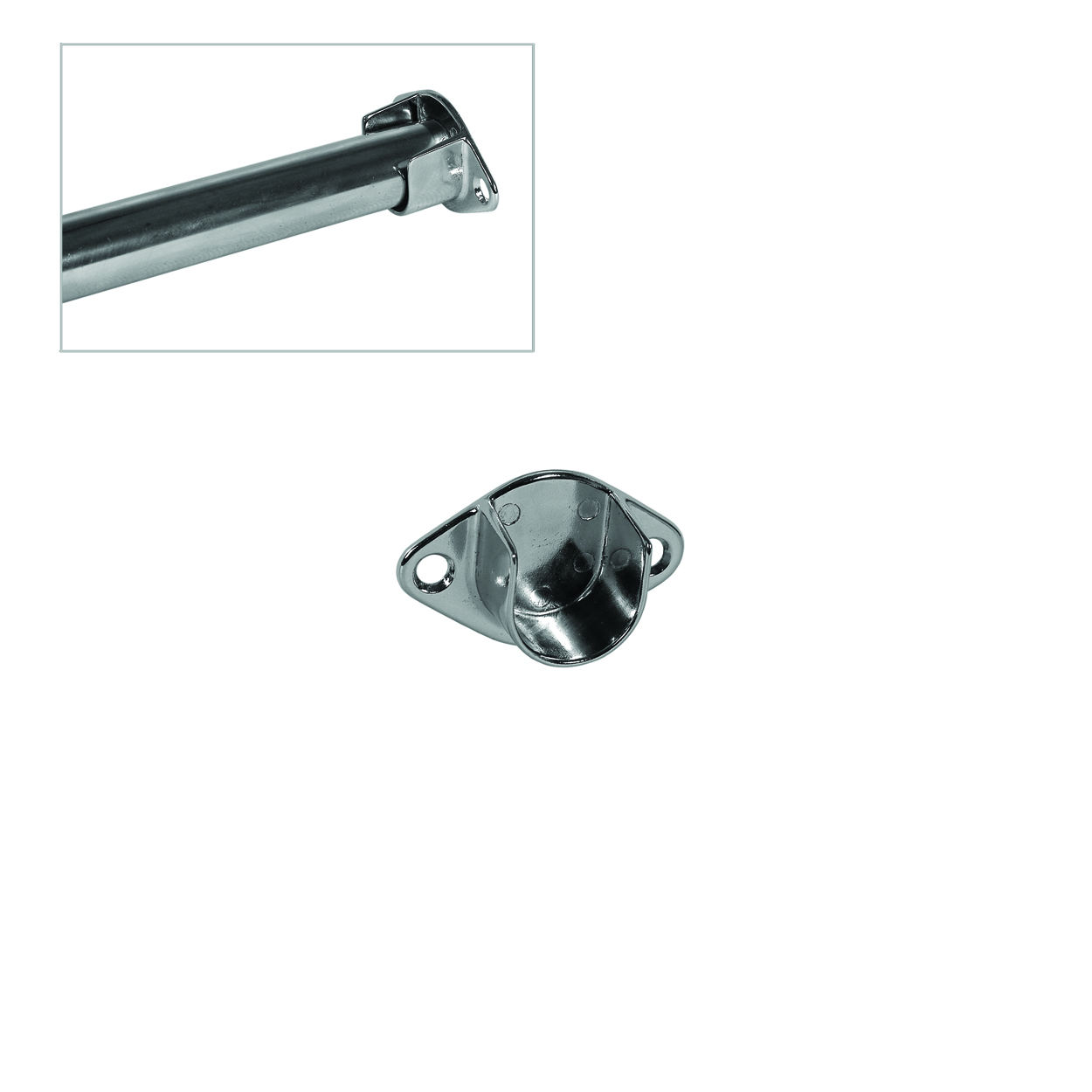 Shop for Shops Wall mount for clothes rail - drop in for 25 mm DIA tube(S1600CH)