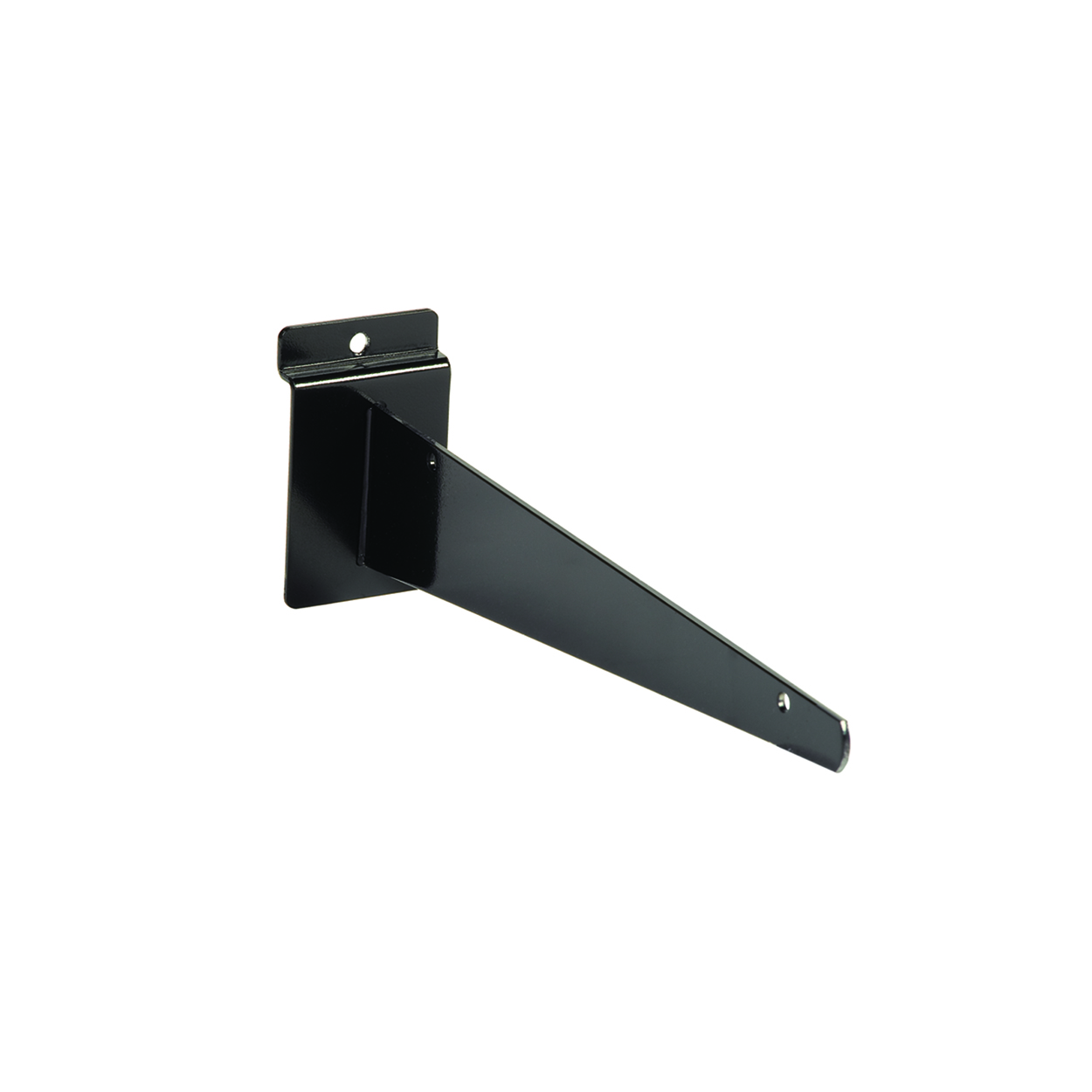 Slatwall shelf bracket 250 mm L  250 L x 2.2 mm Thick(S1657BK)