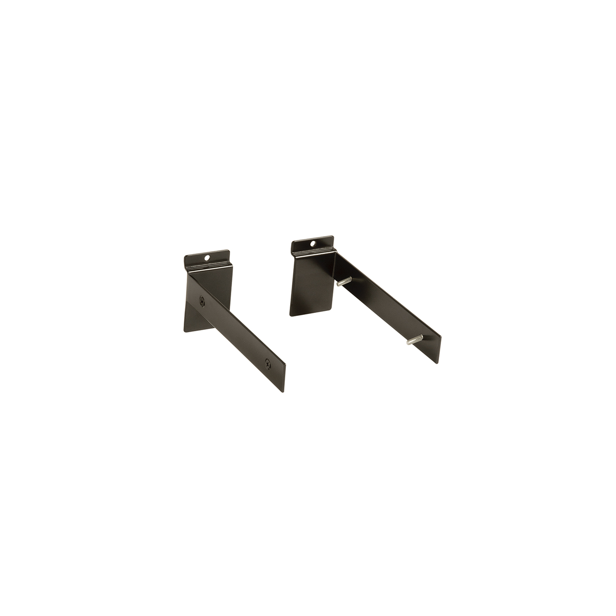 Shop for Shops Slatwall bracket set for 30 mm x 200 mm D shelf 200 D x 30 H x 2.5 mm Thick(S1672BK)