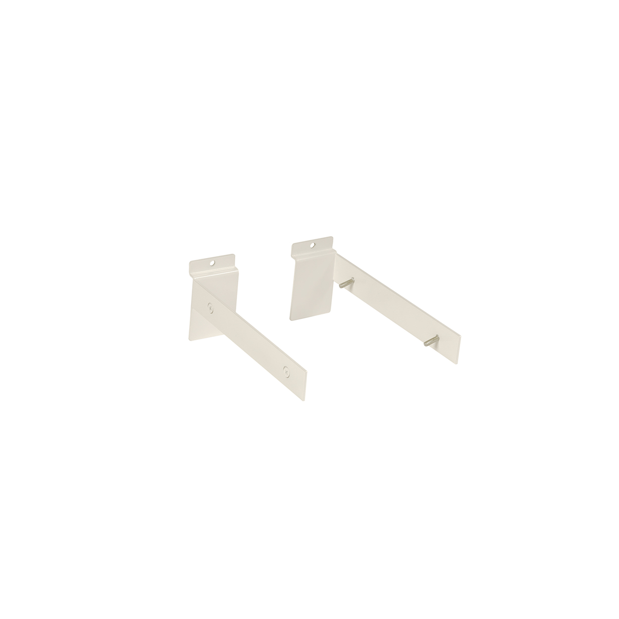 Shop for Shops Slatwall bracket set for 30 mm x 200 mm D shelf 200 D x 30 H x 2.5 mm Thick(S1672WH)